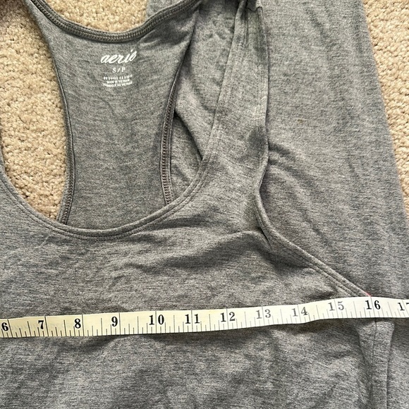 Aerie Gray Soft Razorback Lounge Romper with Drawstring Waist Women’s Small - Picture 9 of 13